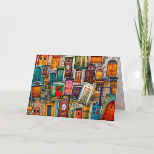 Moderne einzigartige Vintage Tür-Kunst-Fotografie Karte (Vorderseite)