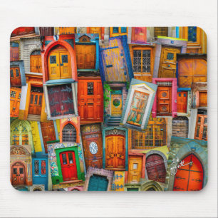 Moderne einzigartige Vintage Tür-Kunst-Fotografie Mousepad