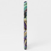 Moderne, einzigartige Wirbel aus Marmor Art Motif iPhone Hülle (Rechte Seite)