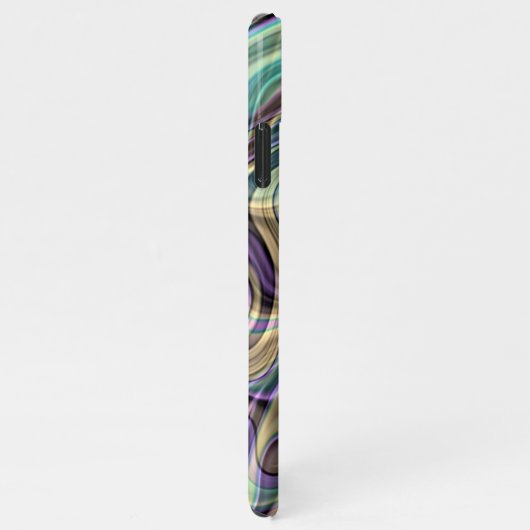 Moderne, einzigartige Wirbel aus Marmor Art Motif iPhone Hülle (Rechte Seite)