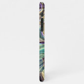 Moderne, einzigartige Wirbel aus Marmor Art Motif iPhone Hülle (Linke Seite)