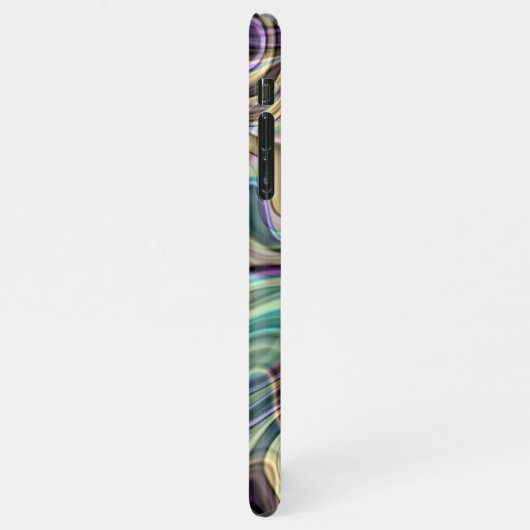 Moderne, einzigartige Wirbel aus Marmor Art Motif iPhone Hülle (Linke Seite)