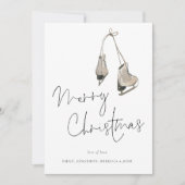Moderne Eis-Skate Frohe Weihnachten (Vorderseite)
