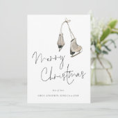 Moderne Eis-Skate Frohe Weihnachten (Stehend Vorderseite)