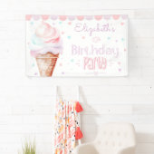 Moderne Eiscreme Geburtstagsparty Banner (Insitu)
