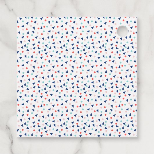 Moderne Eiscreme in Blau und Rosa Geschenkanhänger (Rückseite)