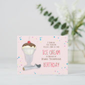 Moderne Eiscreme Whimsical Sprinkles Geburtstag Postkarte (Stehend Vorderseite)