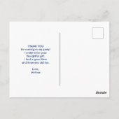 Moderne Electric Blue Christmas Tree Vielen Dank Postkarte (Rückseite)