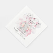 Moderne Elefantenflora Es ist eine Girl Baby Dusch Serviette (Ecke)