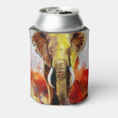Moderne Elefantenölmalerei Abstrakt Dosenkühler (Kanne Rückseite)