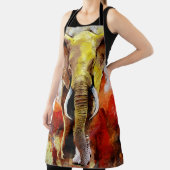 Moderne Elefantenölmalerei Abstrakt Schürze (InSitu)