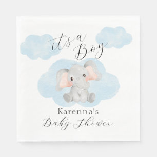 Moderne Elefantenwolken Es ist eine Baby-Dusche Serviette