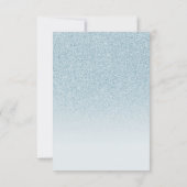 Moderne Eleganblau Save the Date Quinceanera (Rückseite)