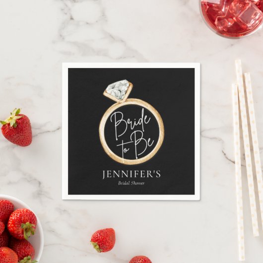 Moderne Eleganbrücke als Brautparty Serviette (Beispiel)