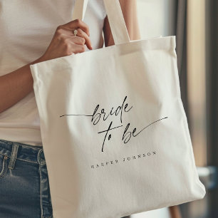 Moderne Eleganbrücke als Script Typografie Tragetasche