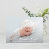 Moderne Elegance Baby Boy Foto Geburtserklärung (Stehend Vorderseite)