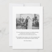 Moderne Elegance Black Typografy Wedding Vielen Da Dankeskarte (Rückseite)