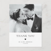 Moderne Elegance Black Typografy Wedding Vielen Da Postkarte (Vorderseite)