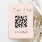 Moderne Elegance Blush QR Code UAWG Begleitkarte