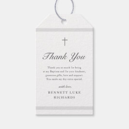 Moderne Elegance Boys Girls Taufe Vielen Dank Geschenkanhänger