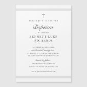 Moderne Elegance Boys oder Girls Taufe Magnetkarte (Vorderseite)