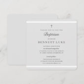 Moderne Elegance Boys or Girls Taufe Einladung (Vorne/Hinten)