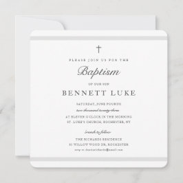 Moderne Elegance Boys or Girls Taufe Einladung