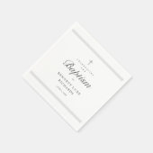 Moderne Elegance Boys or Girls Taufe Napkins Serviette (Ecke)