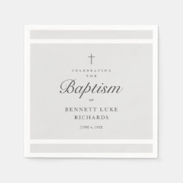 Moderne Elegance Boys or Girls Taufe Serviette