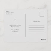 Moderne Elegance Boys or Girls Taufe Vielen Dank Postkarte (Rückseite)