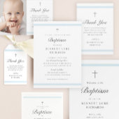 Moderne Elegance Boys Taufe Einladung