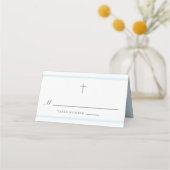 Moderne Elegance Boys Taufe Platzkarte (Vorderseite)