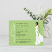 Moderne Elegance Bridal Dusche Einladung (Stehend Vorderseite)