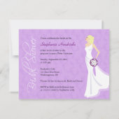 Moderne Elegance Bridal Dusche Einladung (Vorderseite)