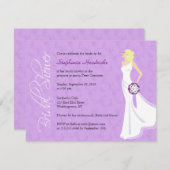 Moderne Elegance Bridal Dusche Einladung (Vorne/Hinten)