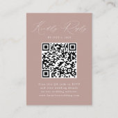 Moderne Elegance Dusty Rose QR Code UAWG Begleitkarte (Vorderseite)