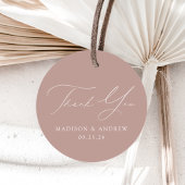 Moderne Elegance Dusty Rose Wedding Vielen Dank Geschenkanhänger
