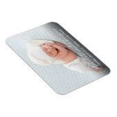 Moderne Elegance Foto Baby Boy Geburtsankündigung Magnet (Rechte Seite)