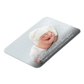 Moderne Elegance Foto Baby Boy Geburtsankündigung Magnet (Linke Seite)