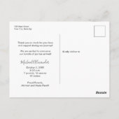 Moderne Elegance Foto Baby Boy Geburtsankündigung Postkarte (Rückseite)