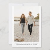 Moderne Elegance Foto Save the Date Karte (Rückseite)