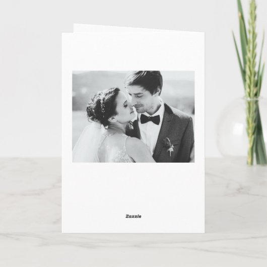 Moderne Elegance Gold Typografy Wedding Dankeskarte (Rückseite)