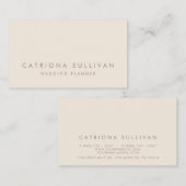 Moderne Elegance Ivory Visitenkarte (Vorne/Hinten)