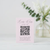 Moderne Elegance Lavender QR Code UAWG Begleitkarte (Stehend Vorderseite)