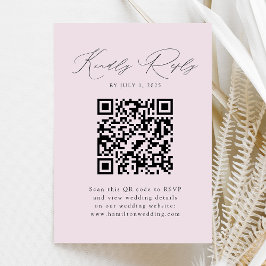 Moderne Elegance Lavender QR Code UAWG Begleitkarte