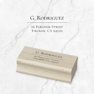 Moderne Elegance Line. Minimaler Typo. Adresse 05b Gummistempel