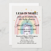 Moderne Elegance Minimalistisch Rainbow Baby Dusch Einladung (Vorne/Hinten)