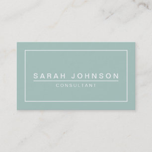 Moderne Elegance Mint Green Business Card Visitenkarte