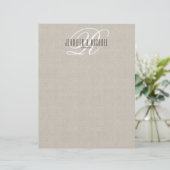 Moderne Elegance Monogram Letterhead Briefbogen (Stehend Vorderseite)