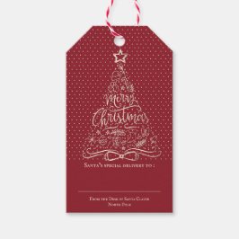 Moderne Elegance Red Gift Tag Geschenkanhänger